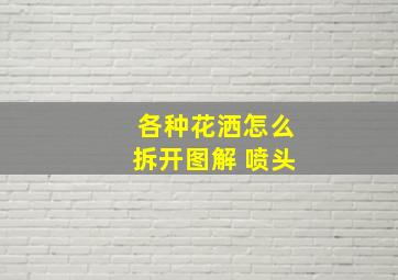 各种花洒怎么拆开图解 喷头